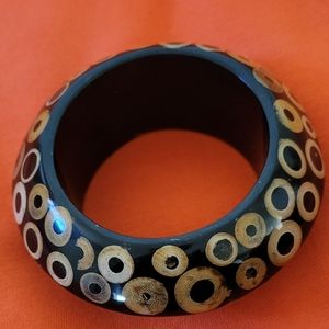 R J Graziano Vintage African Style Print Bangle Bracelet